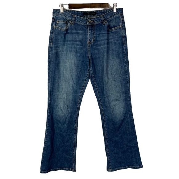 Calvin Klein Dark Wash Flare Bootcut Denim Jeans 10 - Picture 1 of 3